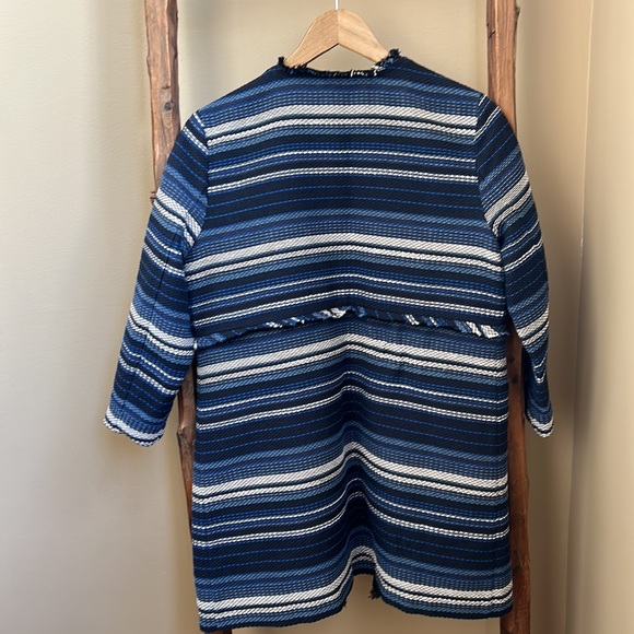 Vineyard Vines Jacket Women's Blue White Open Front Long Sleeve Pockets Size S - Picture 5 of 10